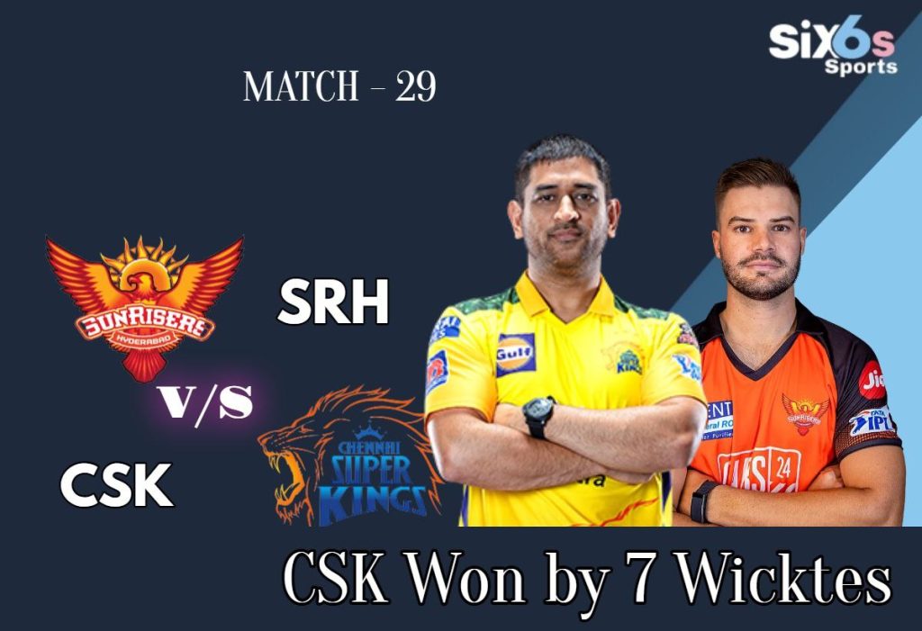 CSK VS SHR Six6s