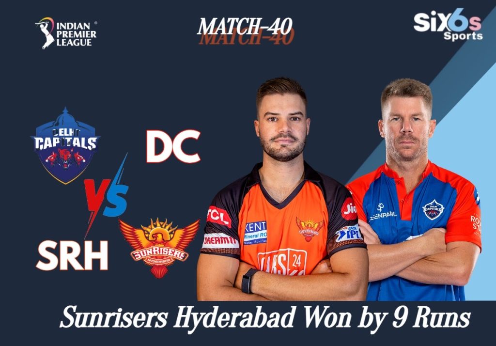 DC VS SRH Six6s