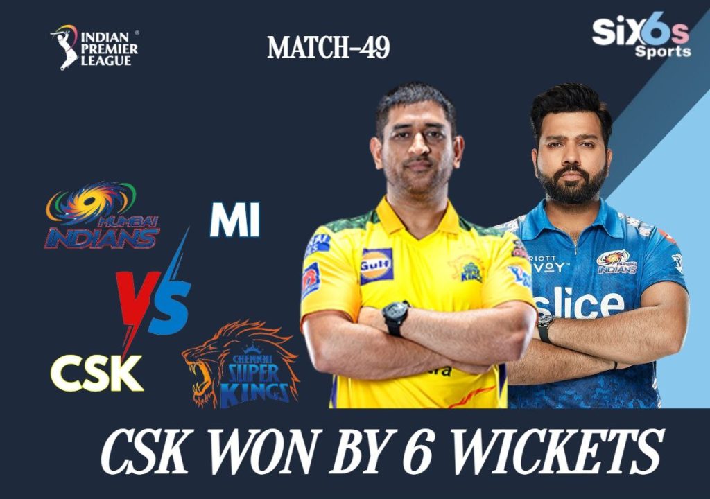 CSK VS MI Six6s