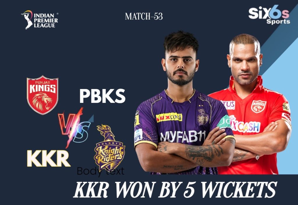 KKR VS PBKS IPL23