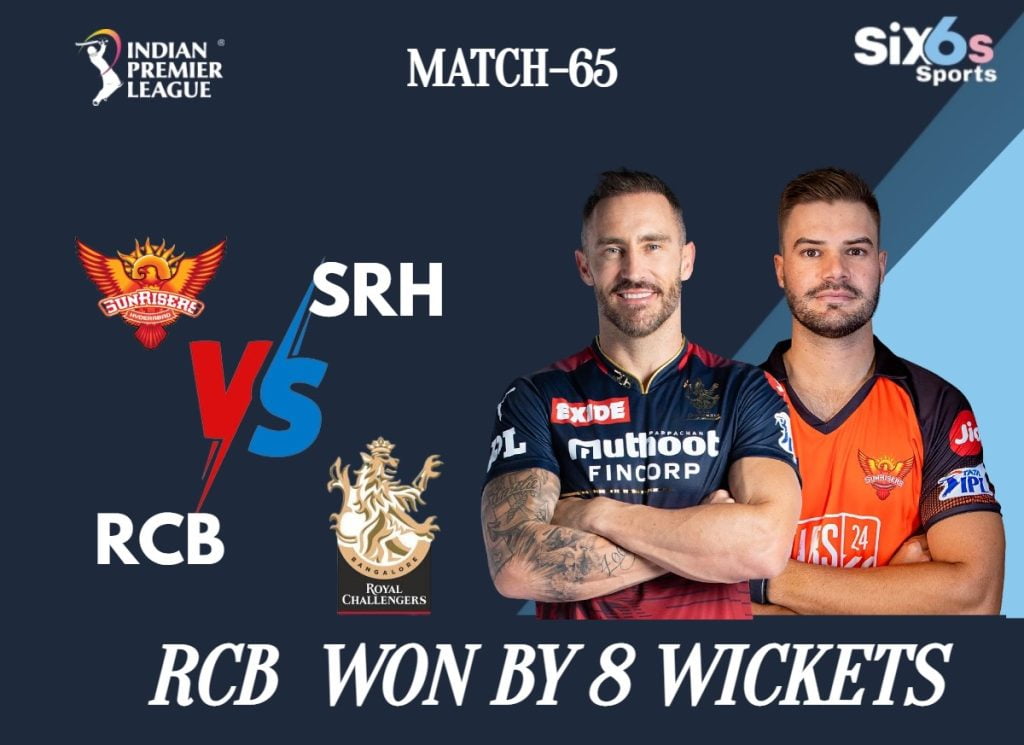 SRH VS RCB Six6s