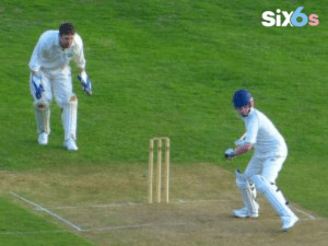 players playing cricket in the ground